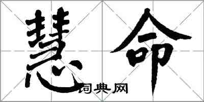 翁闓運慧命楷書怎么寫