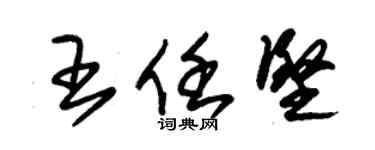 朱錫榮王任堅草書個性簽名怎么寫