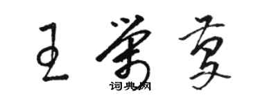 駱恆光王榮慶草書個性簽名怎么寫