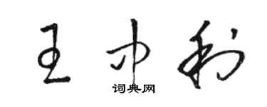 駱恆光王中利草書個性簽名怎么寫