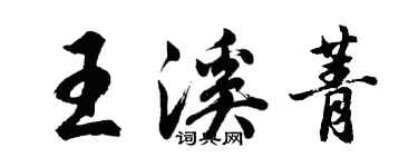 胡問遂王溪菁行書個性簽名怎么寫