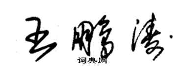 朱錫榮王鵬濤草書個性簽名怎么寫