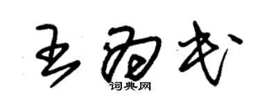 朱錫榮王為民草書個性簽名怎么寫