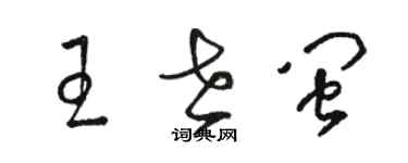 駱恆光王世閩草書個性簽名怎么寫