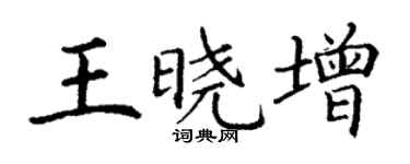丁謙王曉增楷書個性簽名怎么寫