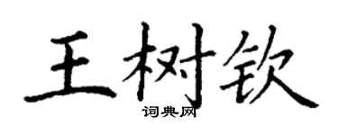 丁謙王樹欽楷書個性簽名怎么寫