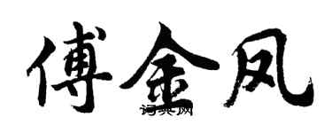 胡問遂傅金鳳行書個性簽名怎么寫
