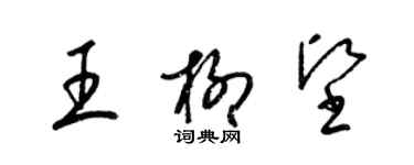 梁錦英王柳堅草書個性簽名怎么寫