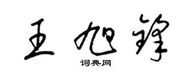 梁錦英王旭鋒草書個性簽名怎么寫