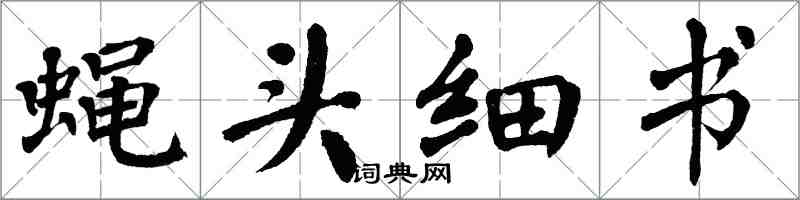 翁闓運蠅頭細書楷書怎么寫