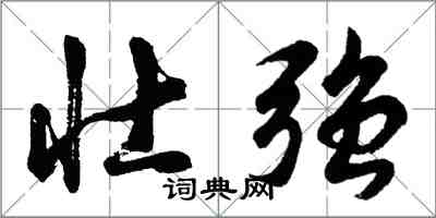 胡問遂壯強行書怎么寫