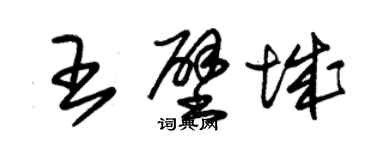 朱錫榮王壁城草書個性簽名怎么寫