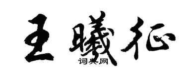胡問遂王曦征行書個性簽名怎么寫