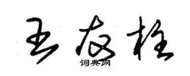 朱錫榮王友柱草書個性簽名怎么寫