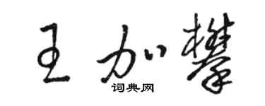 駱恆光王加攀草書個性簽名怎么寫