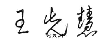 駱恆光王先慧草書個性簽名怎么寫