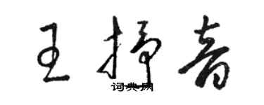 駱恆光王抒音草書個性簽名怎么寫