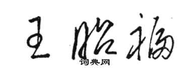 駱恆光王昭福草書個性簽名怎么寫