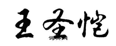 胡問遂王聖愷行書個性簽名怎么寫