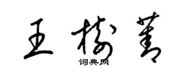 梁錦英王樹菁草書個性簽名怎么寫