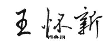 駱恆光王懷新行書個性簽名怎么寫
