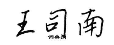 王正良王司南行書個性簽名怎么寫