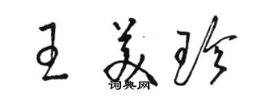 駱恆光王美珍草書個性簽名怎么寫