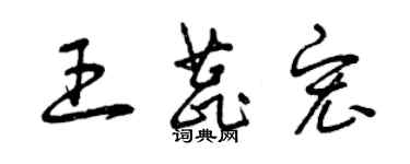 曾慶福王蕊宏草書個性簽名怎么寫