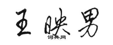 駱恆光王映男行書個性簽名怎么寫