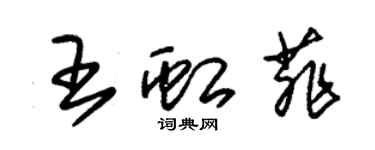 朱錫榮王虹菲草書個性簽名怎么寫