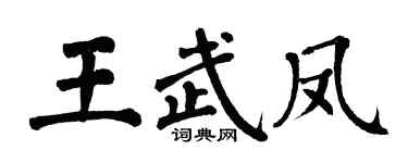 翁闓運王武鳳楷書個性簽名怎么寫