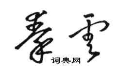 駱恆光秦雲草書個性簽名怎么寫