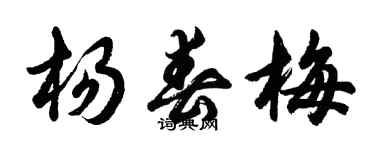 胡問遂楊春梅行書個性簽名怎么寫