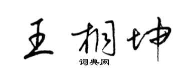梁錦英王桐坤草書個性簽名怎么寫