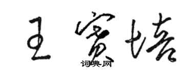 駱恆光王賽培草書個性簽名怎么寫