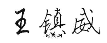 駱恆光王鎮威行書個性簽名怎么寫