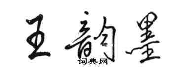 駱恆光王韻墨行書個性簽名怎么寫