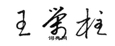 駱恆光王榮柱草書個性簽名怎么寫