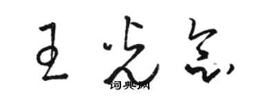 駱恆光王光念草書個性簽名怎么寫