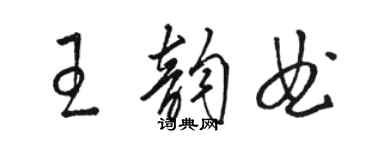 駱恆光王韻曲草書個性簽名怎么寫