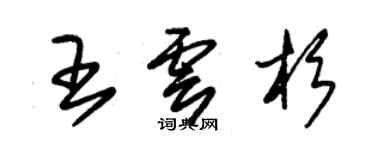 朱錫榮王雲杉草書個性簽名怎么寫