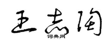 曾慶福王志陶草書個性簽名怎么寫
