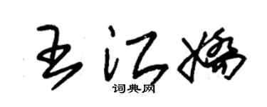 朱錫榮王江嬌草書個性簽名怎么寫