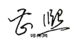 駱恆光曹熙草書個性簽名怎么寫