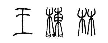 陳墨王棟林篆書個性簽名怎么寫