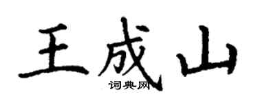 丁謙王成山楷書個性簽名怎么寫