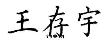 丁謙王存宇楷書個性簽名怎么寫
