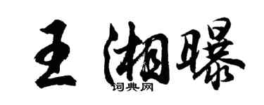 胡問遂王湘曝行書個性簽名怎么寫