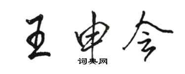 駱恆光王申會行書個性簽名怎么寫