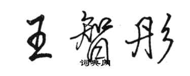 駱恆光王智彤行書個性簽名怎么寫